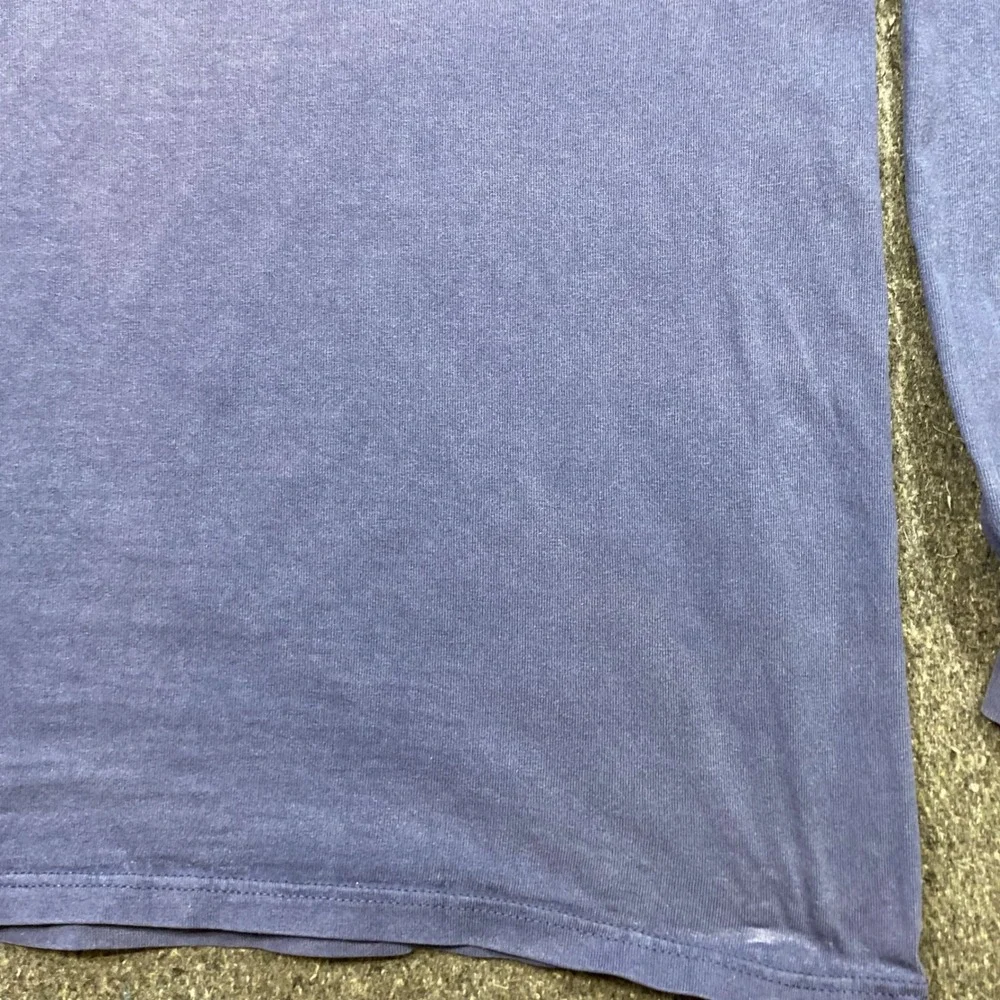 Nike Mock Neck TShirt Sz XL Mens Blue Vintage 90s Made in USA Swoosh Distressed